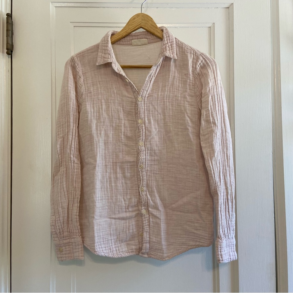 CP Shades Romy cotton button down top